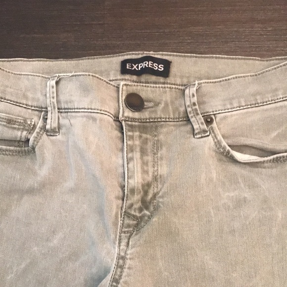 Express olive green moto jeans - Picture 3 of 5